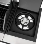 Gratar de gradina pe gaz 6+1 cu blat lateral si capac inox 141x48x110 cm_img_12