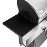 Gratar de gradina pe gaz 6+1 cu blat lateral si capac inox 141x48x110 cm_img_14