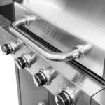 Gratar de gradina pe gaz 6+1 cu blat lateral si capac inox 141x48x110 cm_img_15