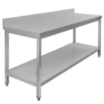 Masa inox perete cu polita 160x60x85 cm pentru bucatarii profesionale_img_01