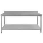 Masa inox perete cu polita 160x60x85 cm pentru bucatarii profesionale_img_02