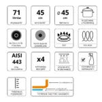 Oala inox, inalta, PRO cu capac 71L, 45x45 cm, pentru bucatarii profesionale_img_08