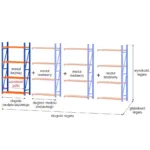 Raft de depozitare metalic, 8 polite, 200x392x60 cm, capacitate 200 kg_img_05