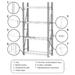 Raft de depozitare metalic, 8 polite, 200x392x60 cm, capacitate 200 kg_img_06