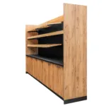 Raft expunere si vanzare, stejar kraft negru, 364x63x230 cm_img_01