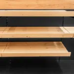 Raft expunere si vanzare, stejar kraft negru, 364x63x230 cm_img_06