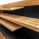 Raft expunere si vanzare, stejar kraft negru, 364x63x230 cm_img_07
