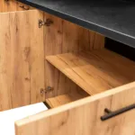 Raft expunere si vanzare, stejar kraft negru, 364x63x230 cm_img_10