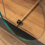 Raft paine compartimentat cu vitrina sticla, stejar kraft negru, 136x62x204 cm_img_10