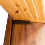 Raft paine compartimentat cu vitrina sticla, stejar kraft negru, 136x62x204 cm_img_14