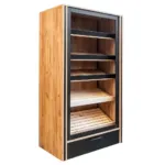 Raft paine deschis pentru expunere, stejar kraft negru, 110x62x204 cm_img_02