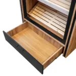 Raft paine deschis pentru expunere, stejar kraft negru, 110x62x204 cm_img_04