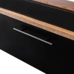 Raft paine deschis pentru expunere, stejar kraft negru, 110x62x204 cm_img_06