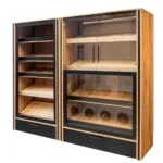 Raft paine deschis pentru expunere, stejar kraft negru, 110x62x204 cm_img_11