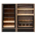 Raft paine deschis pentru expunere, stejar kraft negru, 110x62x204 cm_img_12