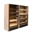 Raft paine deschis pentru expunere, stejar kraft negru, 110x62x204 cm_img_13