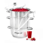 Set oala capac si cos pentru gatire la abur, 8 litri, inox, inaltime 40 cm, diametru 26 cm_img_12