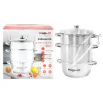 Set oala capac si cos pentru gatire la abur, 8 litri, inox, inaltime 40 cm, diametru 26 cm_img_14