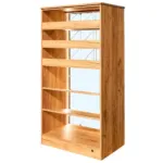 Vitrina magazin pentru prajituri si bomboane, stejar kraft, 80x50x180 cm_img_03