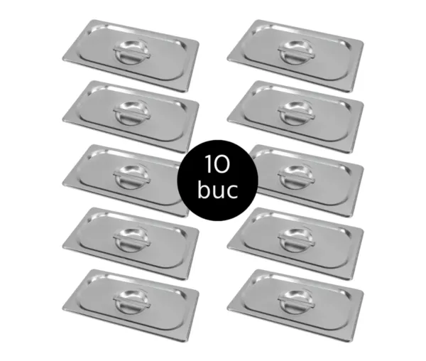 Capac GN 1 3 inox, 32,5x17,6 cm, set 10 bucati_img_00