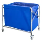 Carucior de rufe pliabil pentru hotel, albastru, 86x65x80 cm, capacitate 400 litri_img_00