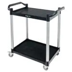 Carucior gastronomic kelner, 80x40x95 cm, 2 polite, aluminiu, plastic_img_00