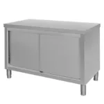 Masa gastronomica inox central, cu dulap, 150x60x85 cm, inox_img_00