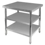 Masa gastronomica inox central, doua polite, 80x60x85 cm, inox_img_00