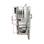 Afumatoare profesionala din inox electrica 8 rafturi, 1000 W, 30-135 C_img_04