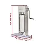 Aparat umplut carnati inox 7 litri cu presa hamburger 100 mm inclusa_img_04