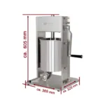 Aparat umplut carnati inox, capacitate 10 litri cu 5 palnii_img_04