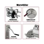 Aparat umplut carnati inox, capacitate 10 litri cu 5 palnii_img_05