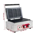 Aparat waffle profesional, 3 forme dreptunghi, 1500 W, 260x130 mm, BBW-3_img_04