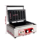 Aparat waffle profesional, 6 forme, 1500 W, placa 125x30 mm, BWA-9_img_03