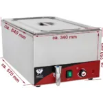 Bain marie profesional 1xGN 11, 1200 W, inox, cu robinet_img_02