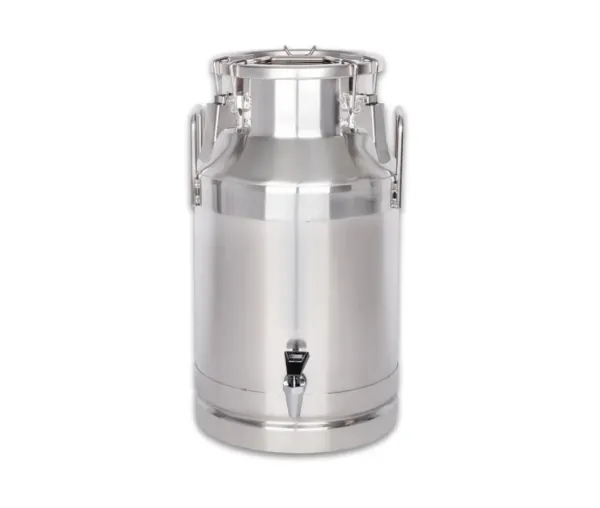 Bidon inox lapte, miere, ulei 15 litri, diam 325x490mm, capac etans si robinet, BMK-15A_img_00