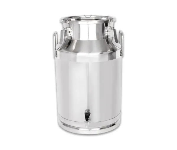 Bidon inox lapte, miere, ulei 40 litri, diam 345x560mm, capac etans si robinet, BMK-40A_img_00