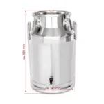 Bidon inox lapte, miere, ulei 40 litri, diam 345x560mm, capac etans si robinet, BMK-40A_img_01