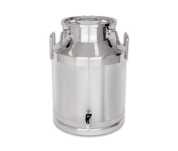 Bidon inox lapte, miere, ulei 50 litri, diam 385x550mm, capac etans si robinet, BMK-50A_img_00