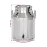 Bidon inox lapte, miere, ulei 50 litri, diam 385x550mm, capac etans si robinet, BMK-50A_img_01
