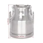 Bidon inox lapte, miere, ulei 8 litri, diam 320x350mm, capac etans, BMK-8_img_01