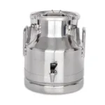 Bidon inox lapte, miere, ulei 8 litri, diam 320x350mm, capac etans si robinet, BMK-8A_img_00