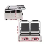 Contact grill panini dublu cu placi netede, 475x230 mm, 3600W_img_06