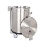 Cos inox pentru gunoi cu pedala 50 litri, cu roti, capac rabatabil_img_03