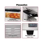 Cuptor pizza cu 1 camera, 2000W, inox, camera 415x400x120 mm, termostat 350°C_img_07