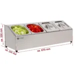 Cuve inox pentru ingrediente 4xGN 16, 660x225x215 mm_img_02
