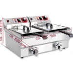 Friteuza electrica profesionala 13+13 litri, 2x5000W, 400V cu robinet_img_04