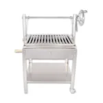 Gratar pe carbuni din inox tip Argentinian, reglabil inaltime, 1050x565x1255 mm, BAG-1_img_03
