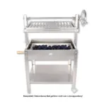 Gratar pe carbuni din inox tip Argentinian, reglabil inaltime, 1050x565x1255 mm, BAG-1_img_05