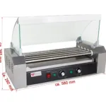 Grill hot dog 5 elemente incalzire, 1000W, inox, 580x260x385 mm_img_01